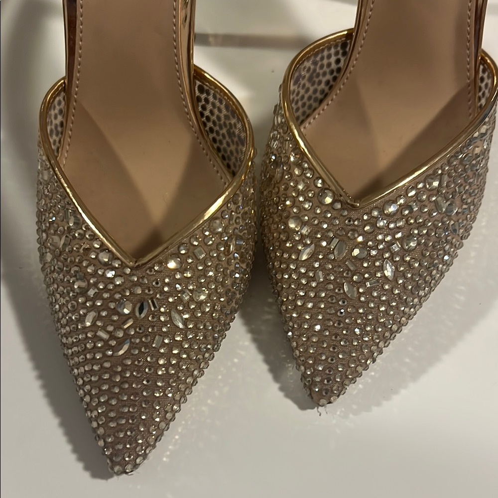 Gold Rhinestone Stilletos - Picture 4 of 6